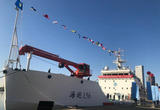 具有破冰功能的大型航标船“海巡156”轮在天津列编